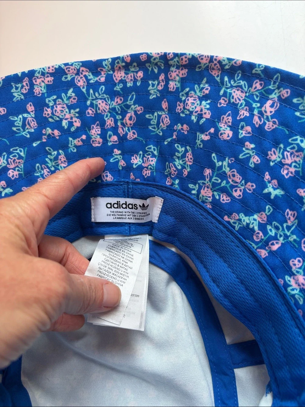 adidas Blue Floral Bucket Hat